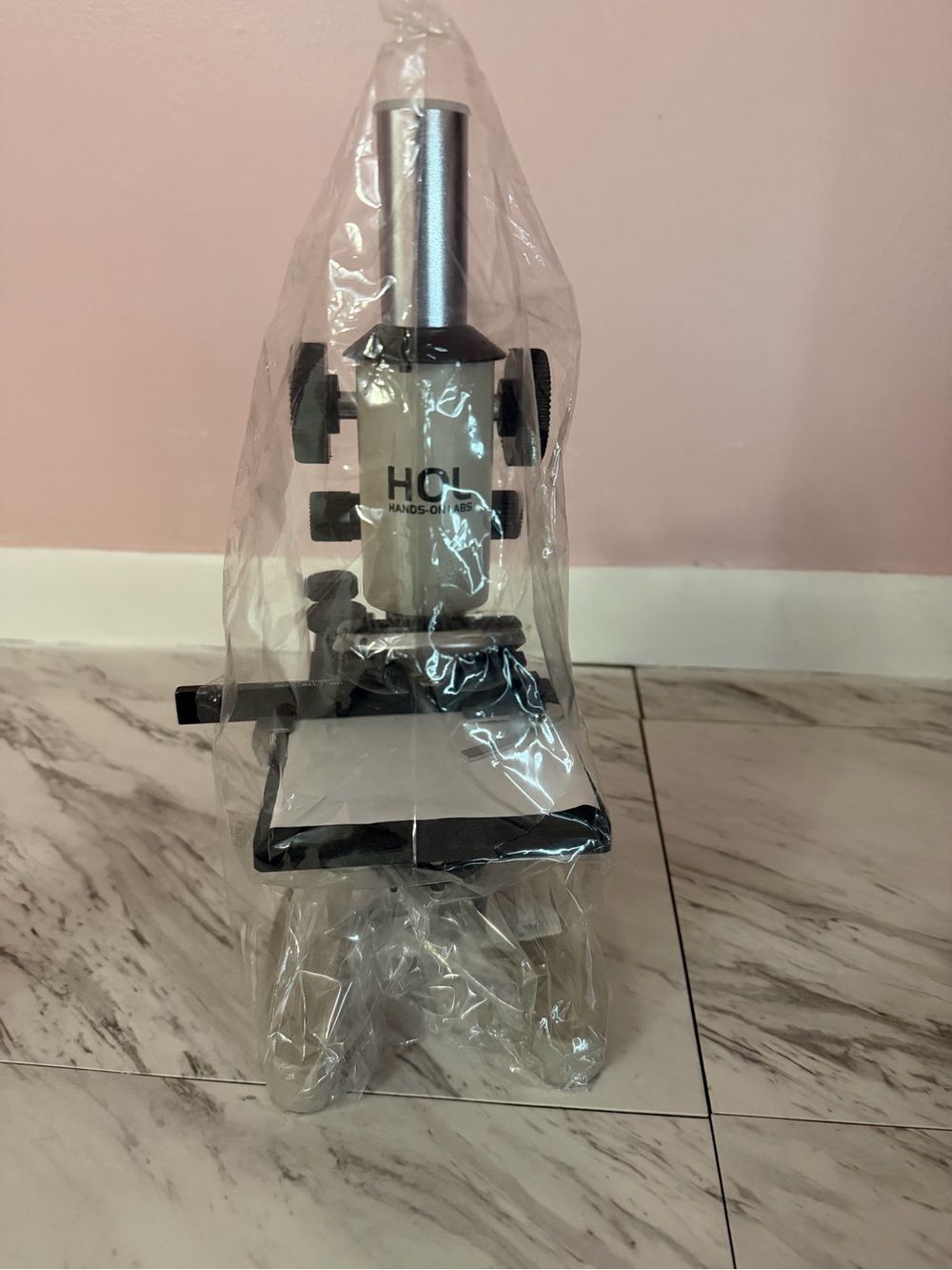 Hands on lab Microscope with Black and White Accents brand new